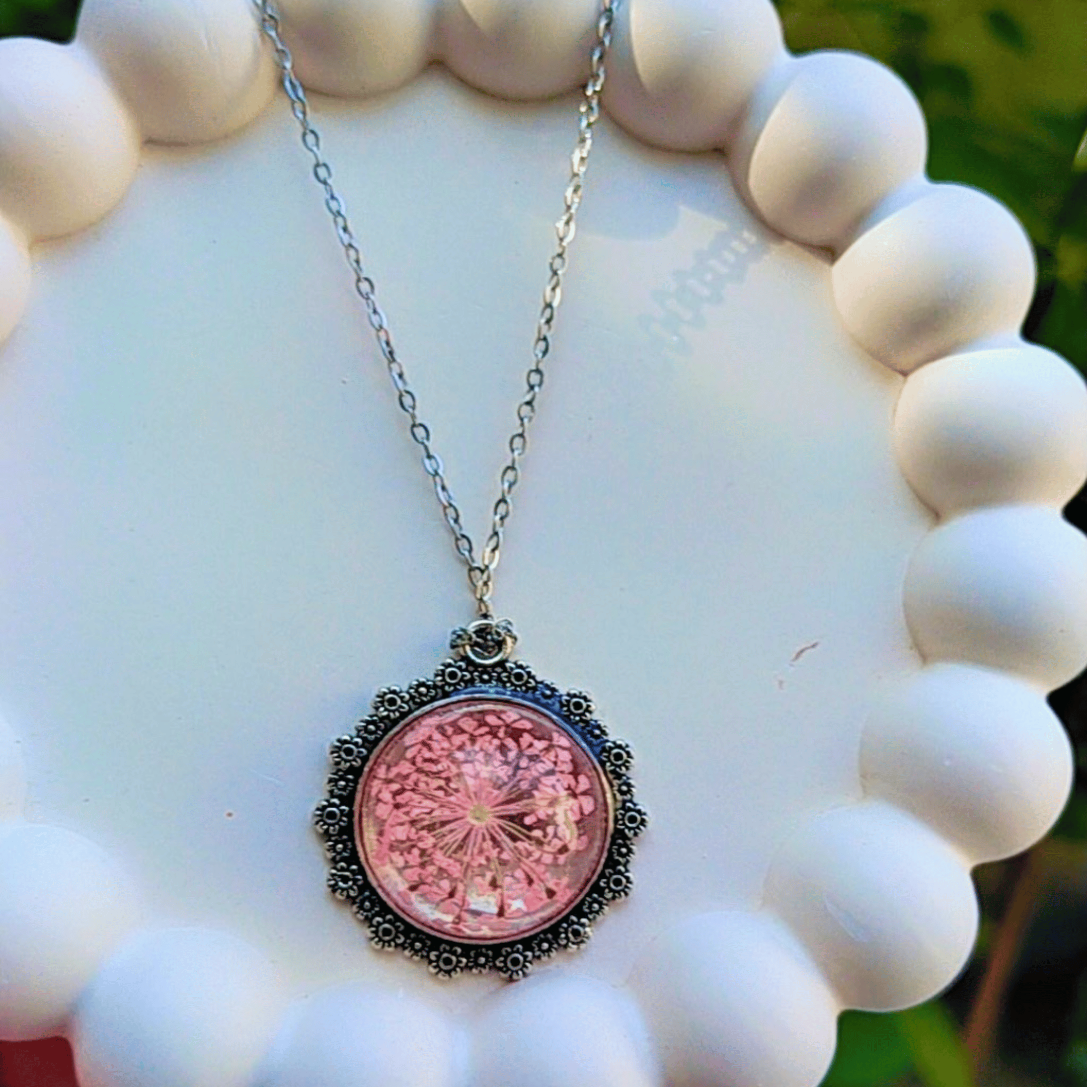Blush bloom pendent