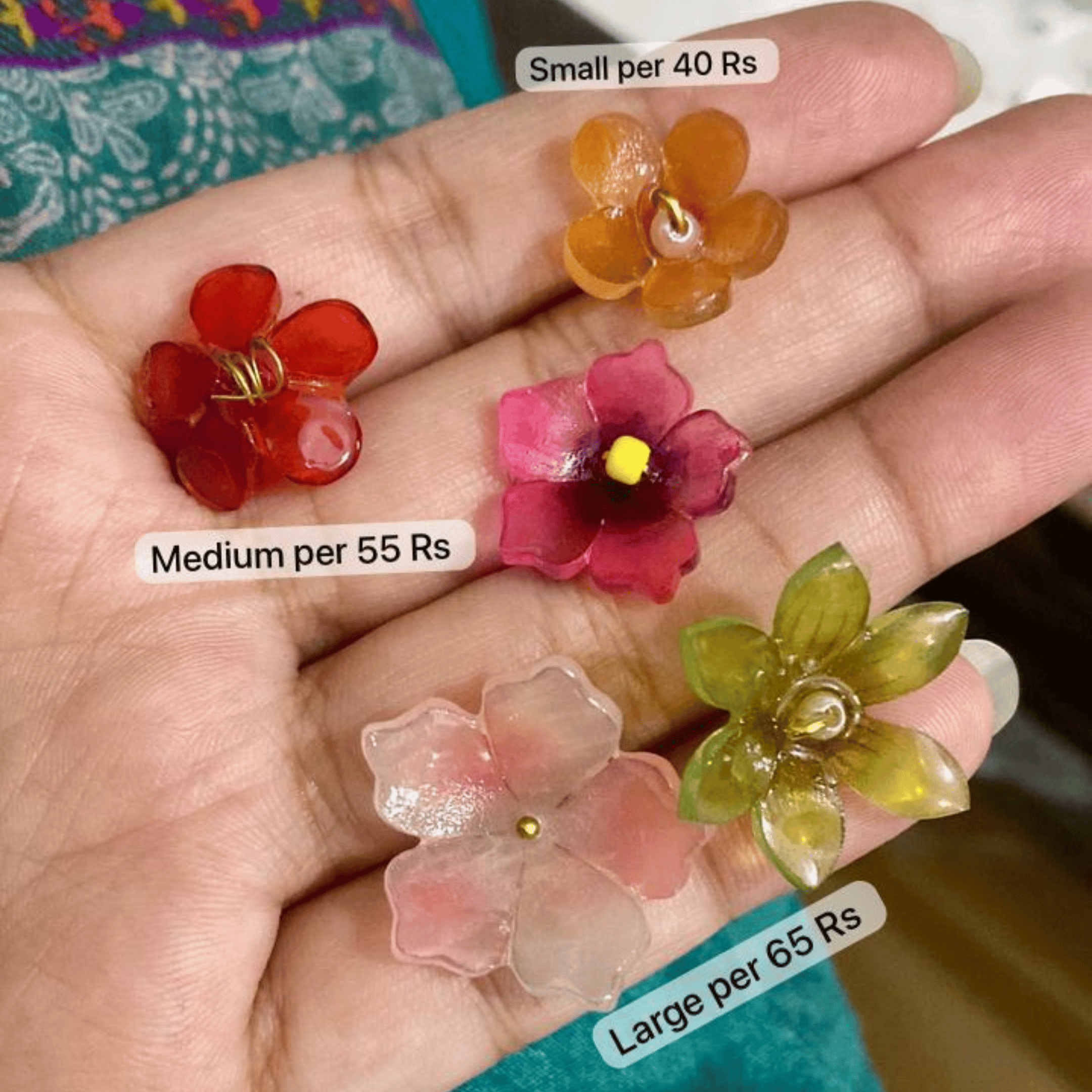 Flower size with price