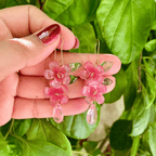 Pink bloom earrings