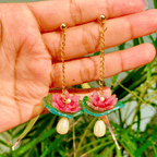 Lotus earrings