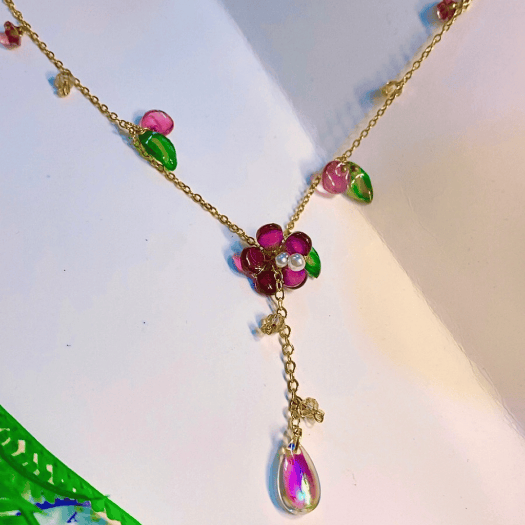 Shrink plastic necklace