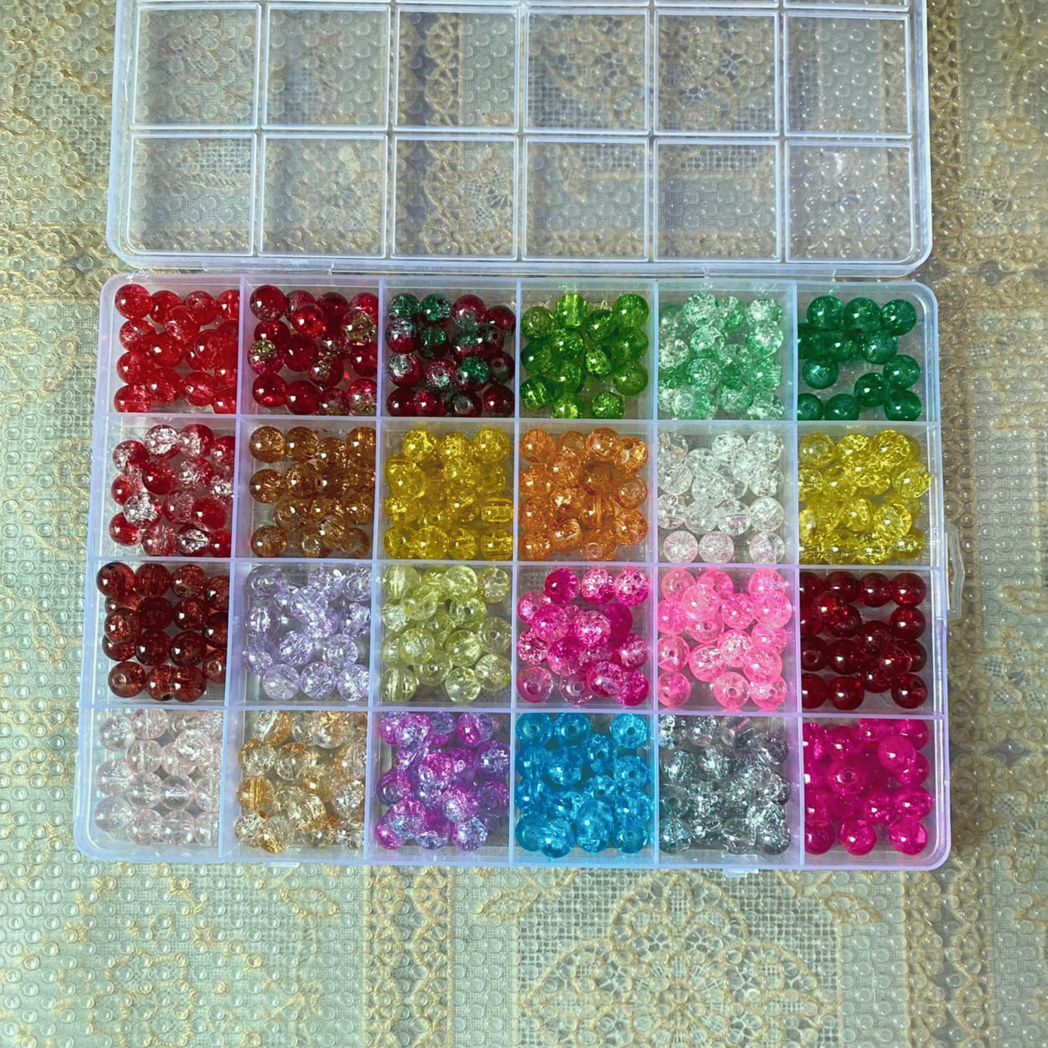 Crack bead box 24 shades available in one box