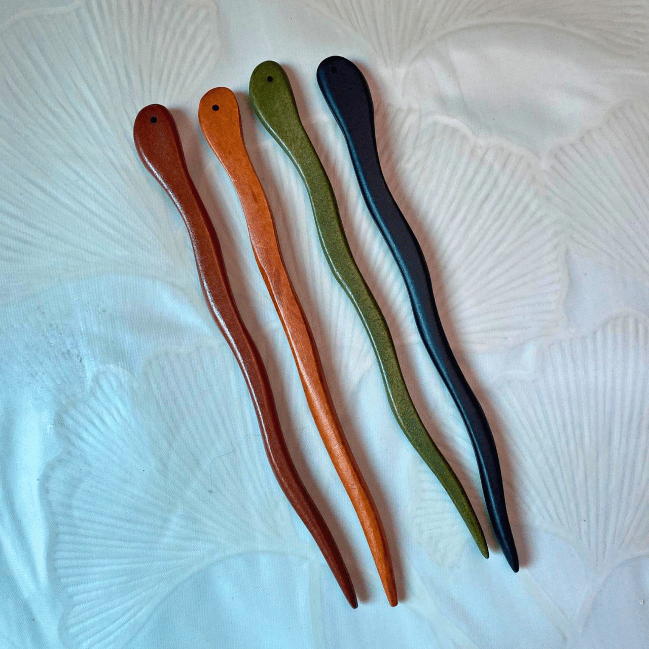 Wooden hair bun stick
