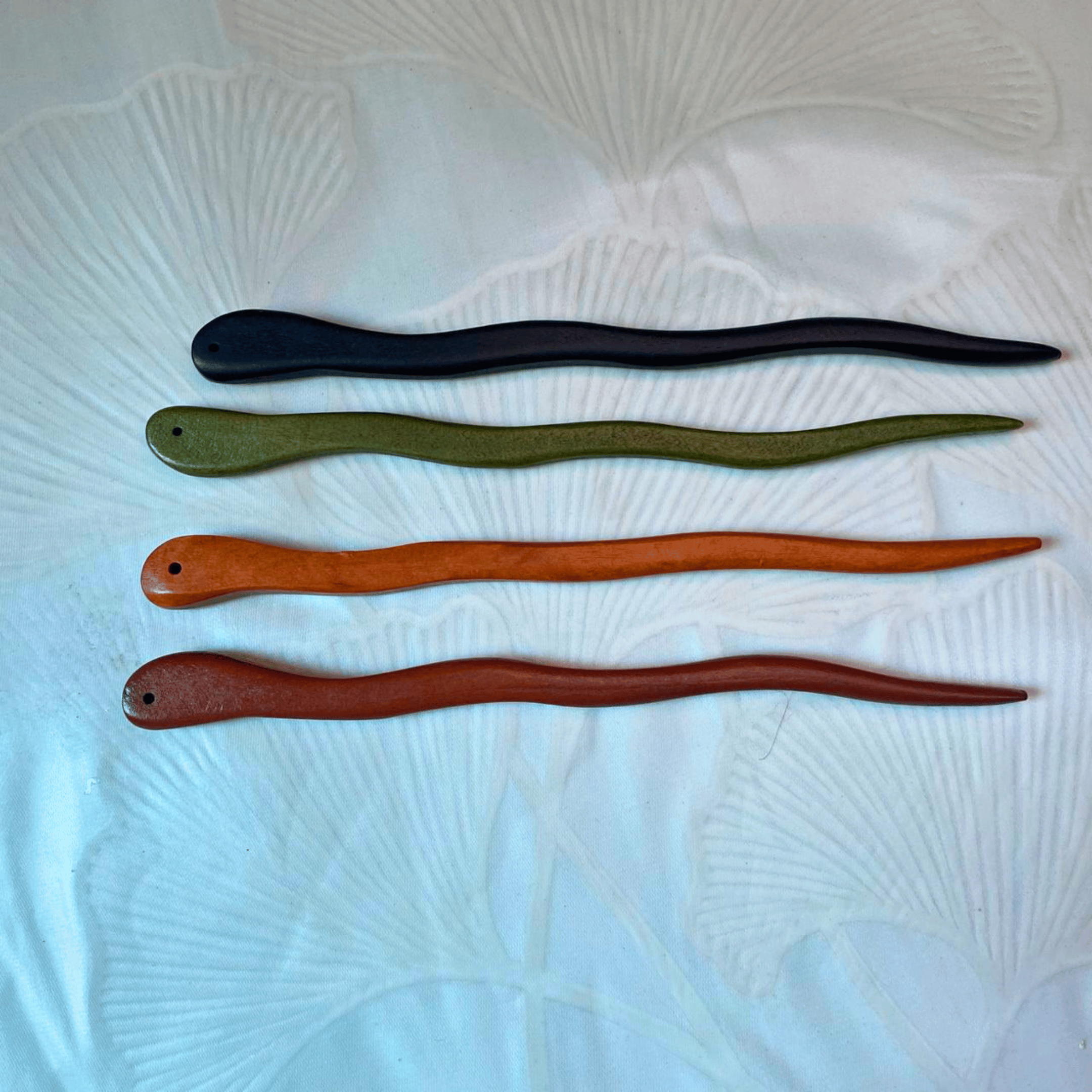 Wooden hair bun stick