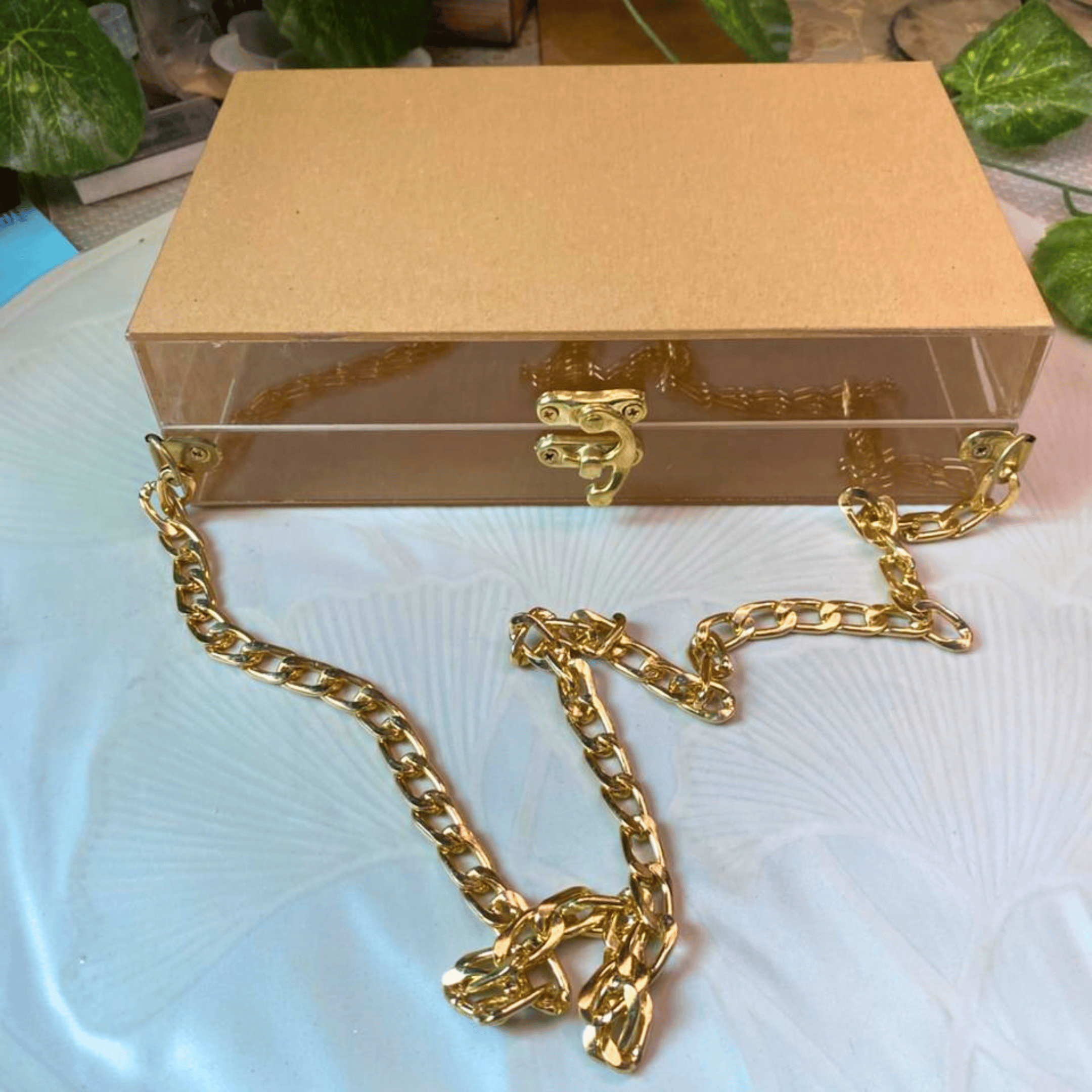 Acrylic bag with chain